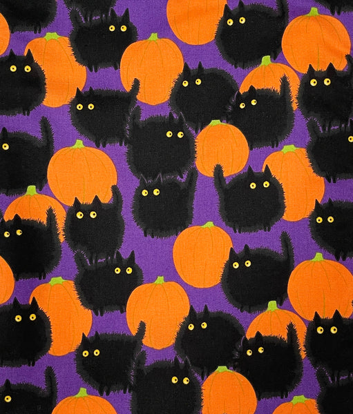 Pumpkin the Halloween Cat Book Sleeve - Purple