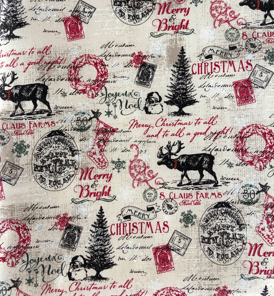 Vintage Christmas Book Sleeve